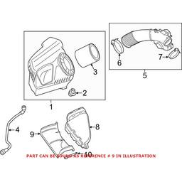 Audi Engine Air Intake Hose Adapter 4G0129618B - Genuine VW/Audi